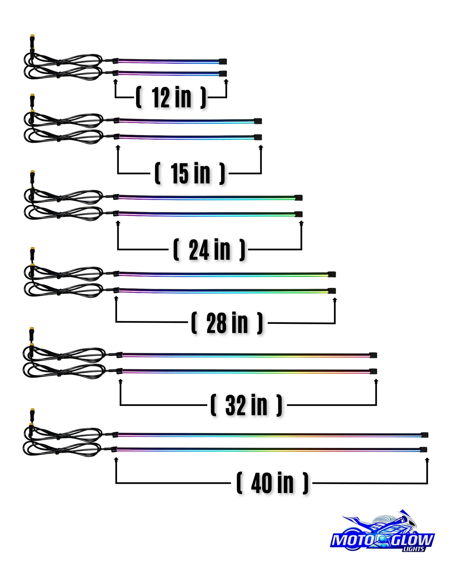 ULTIMATE MotoGlow Lights Kit - Sports Bike / Cruiser Edition - 12 Lights