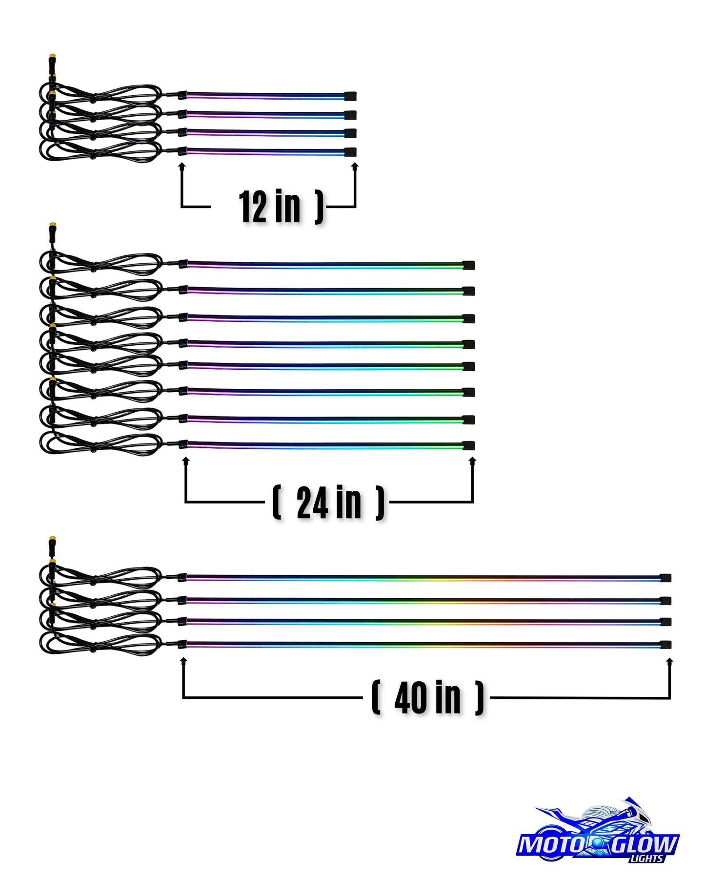 ULTIMATE DUO - MotoGlow Lights Kit - Sports Bike / Cruiser Edition - 16 Lights