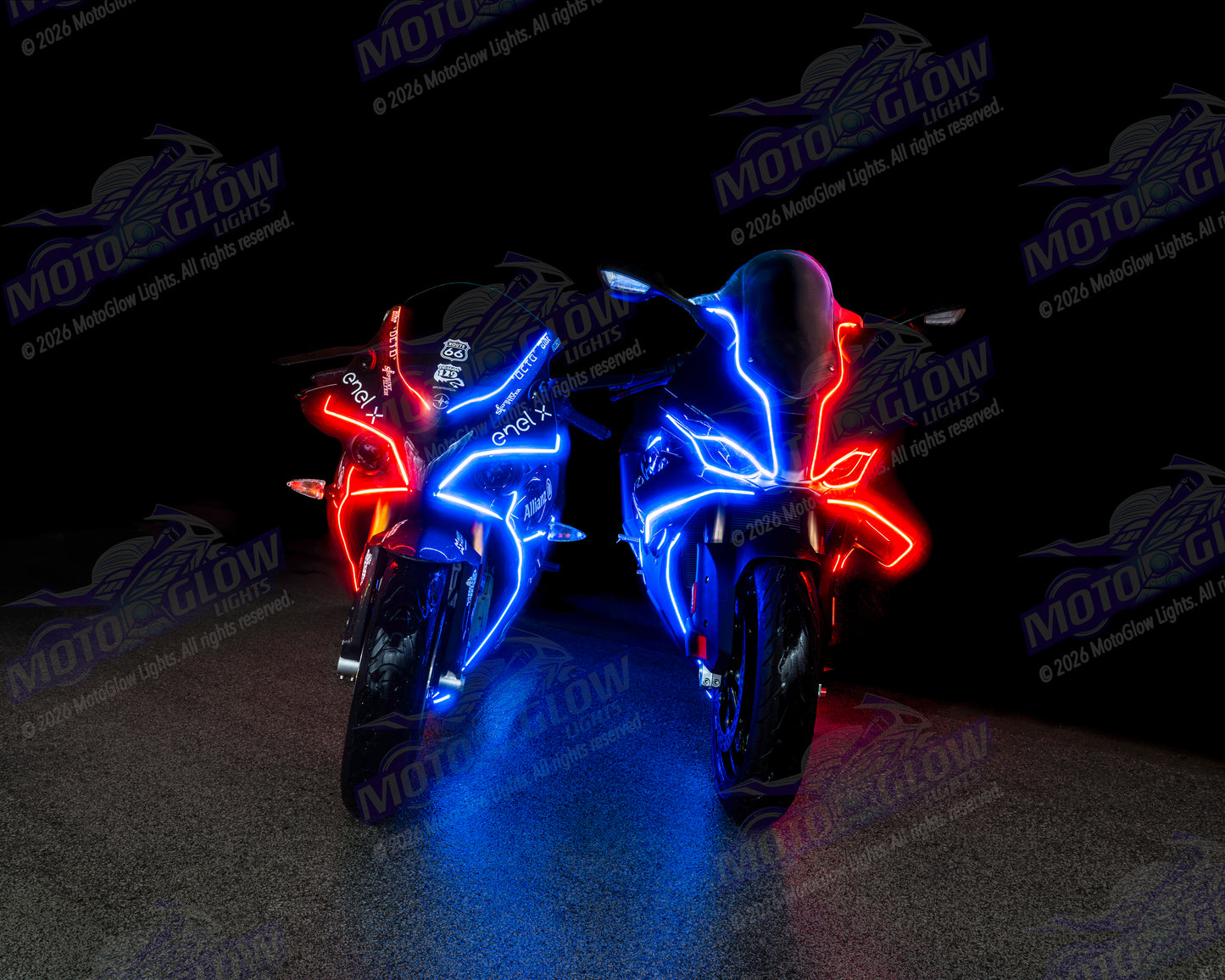 ULTIMATE DUO - MotoGlow Lights Kit - Sports Bike / Cruiser Edition - 16 Lights