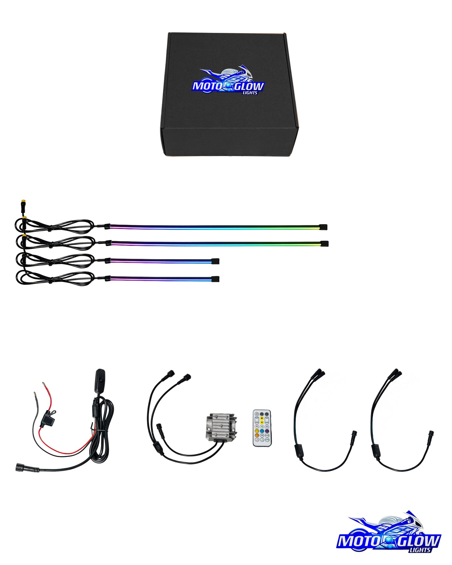 MotoGlow Motorcycle LED Underglow Starter Kit (4 Lights)